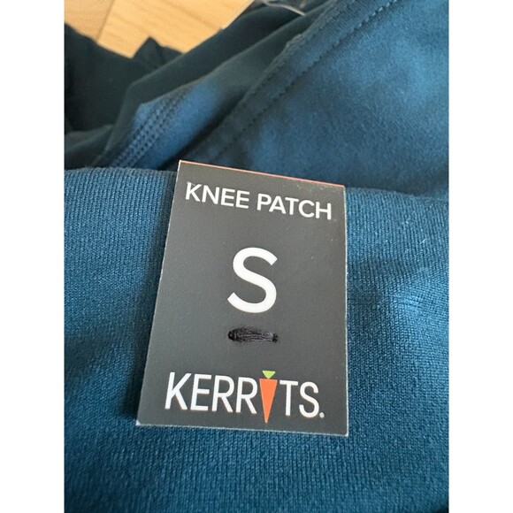 Kerrits Women's Small S Flow Rise Tights Silicone Knee Patch Teal Blue - Picture 13 of 14